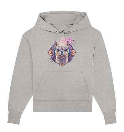 Pink Alpaka Mandala - Organic Oversize Hoodie - ArtfulShenwyn