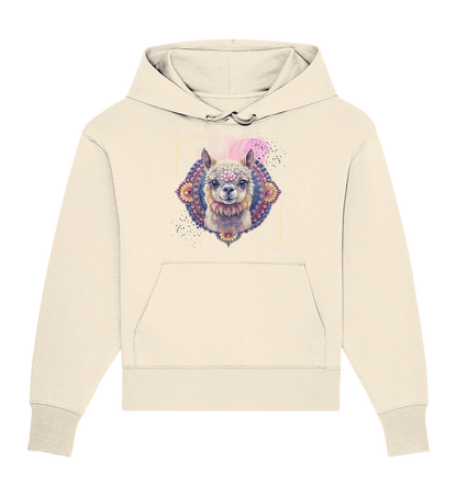 Pink Alpaka Mandala - Organic Oversize Hoodie - ArtfulShenwyn