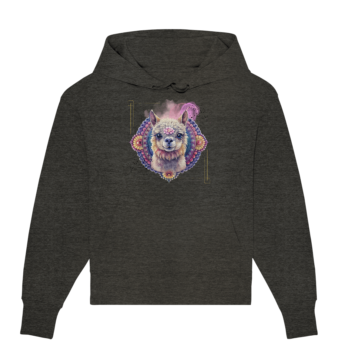 Pink Alpaka Mandala - Organic Oversize Hoodie - ArtfulShenwyn