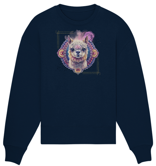 Pink Alpaka Mandala - Organic Oversize Sweatshirt - ArtfulShenwyn