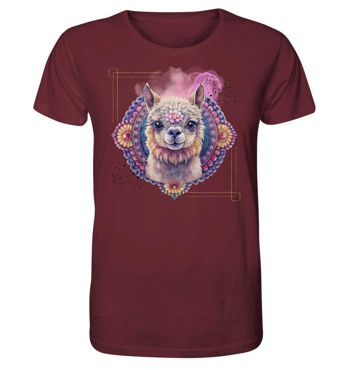 Pink Alpaka Mandala - Organic Shirt - ArtfulShenwyn