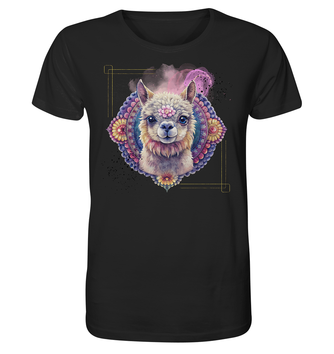 Pink Alpaka Mandala - Organic Shirt - ArtfulShenwyn