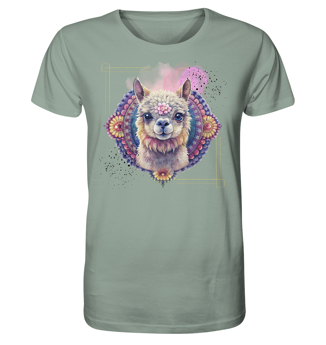 Pink Alpaka Mandala - Organic Shirt - ArtfulShenwyn