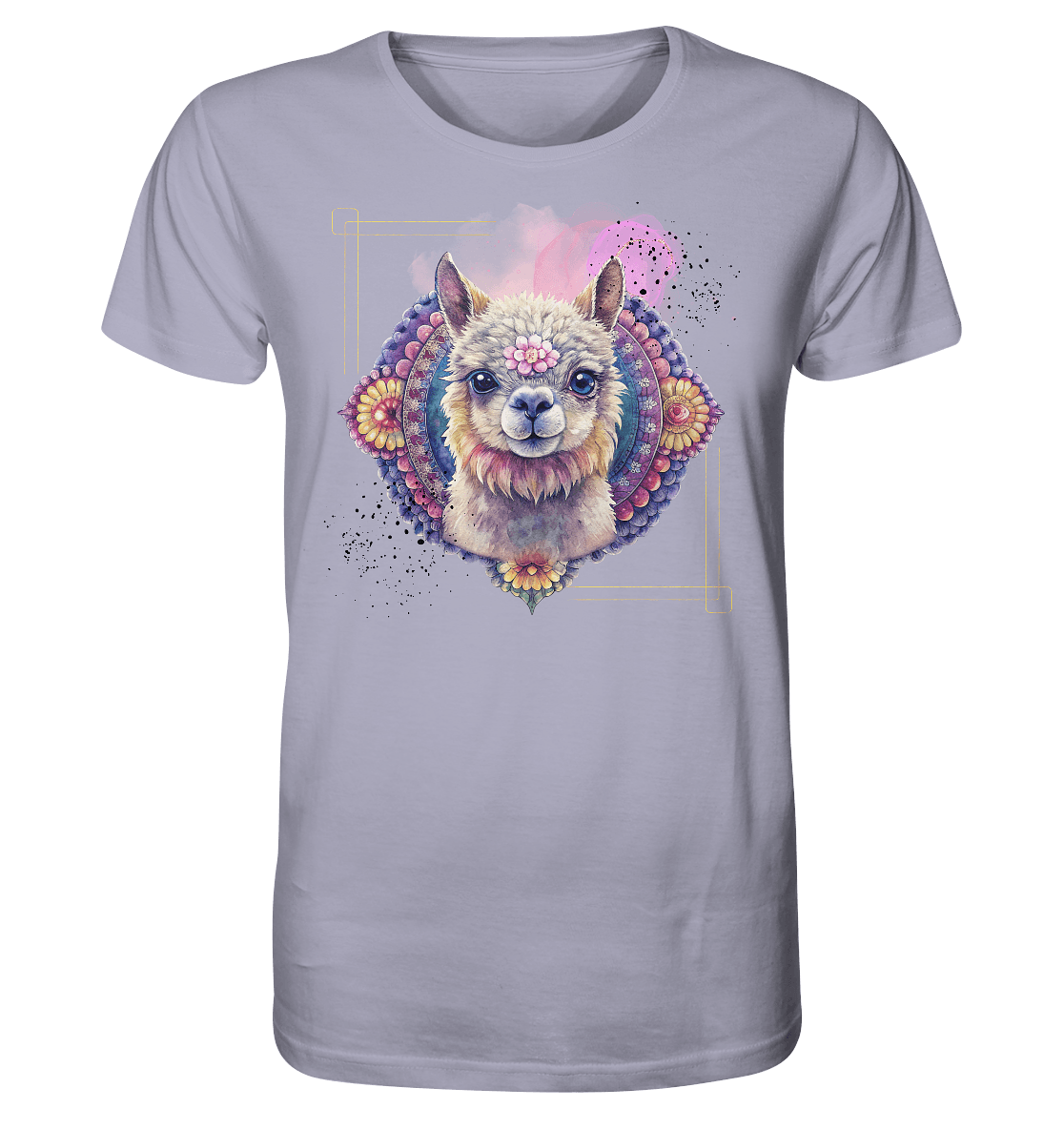 Pink Alpaka Mandala - Organic Shirt - ArtfulShenwyn