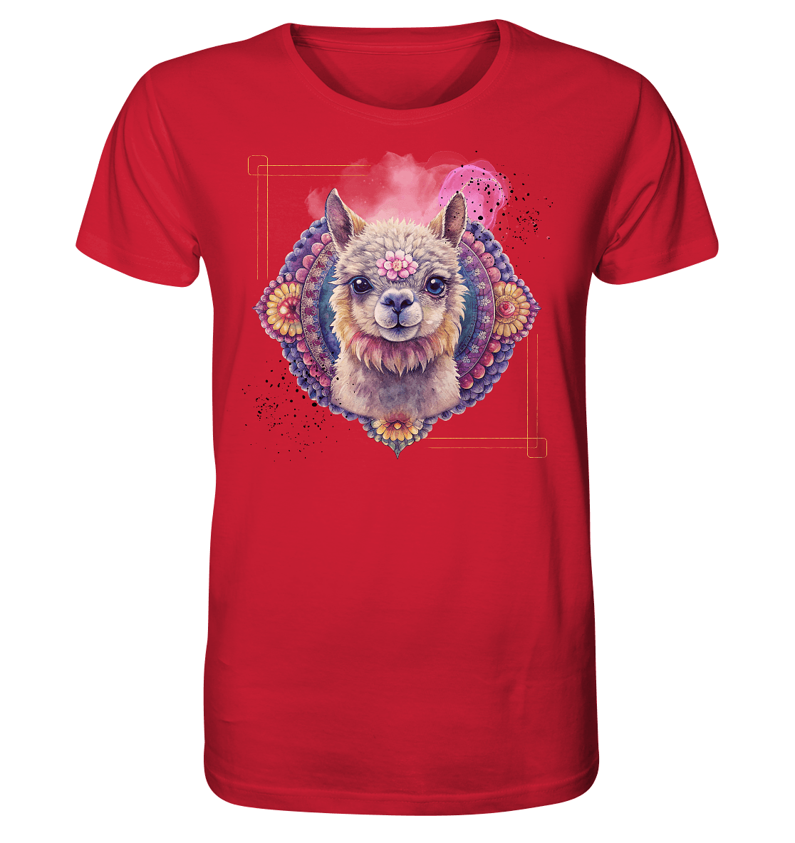 Pink Alpaka Mandala - Organic Shirt - ArtfulShenwyn