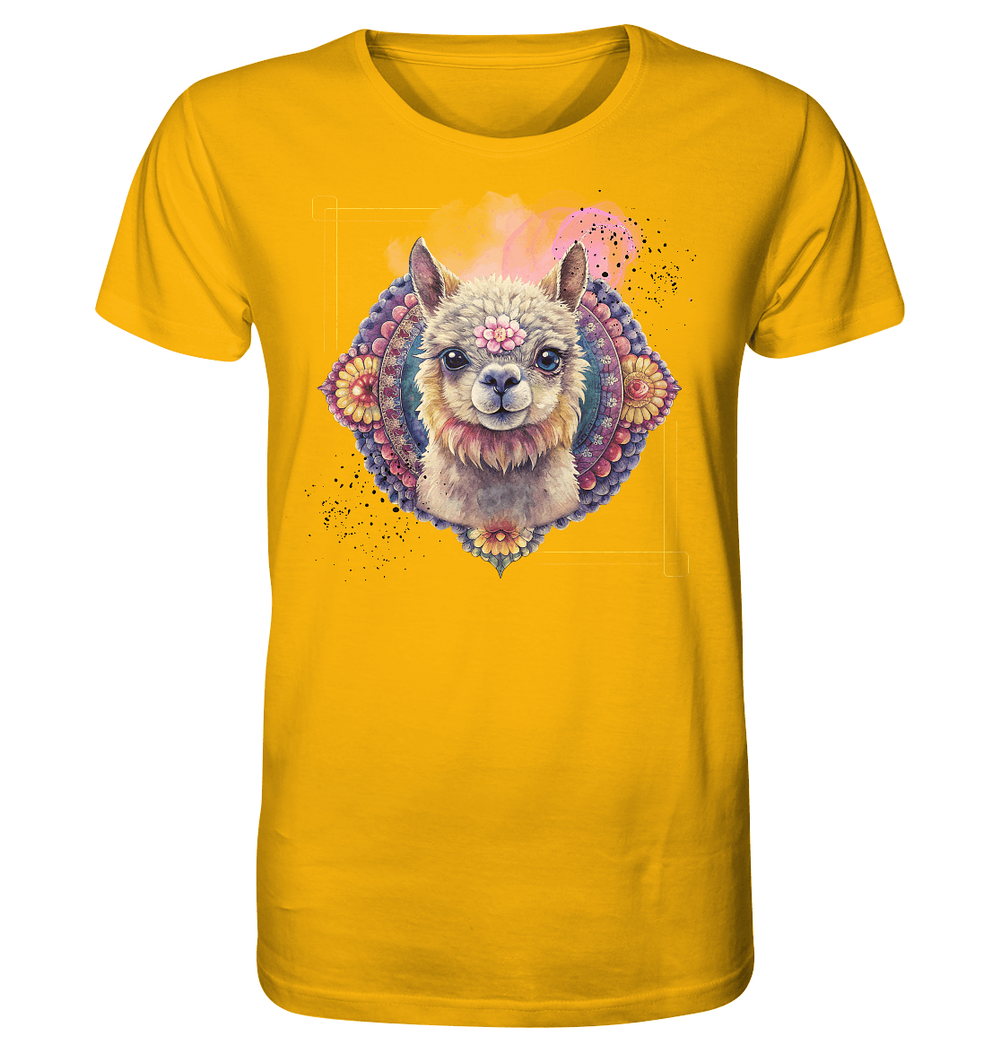 Pink Alpaka Mandala - Organic Shirt - ArtfulShenwyn