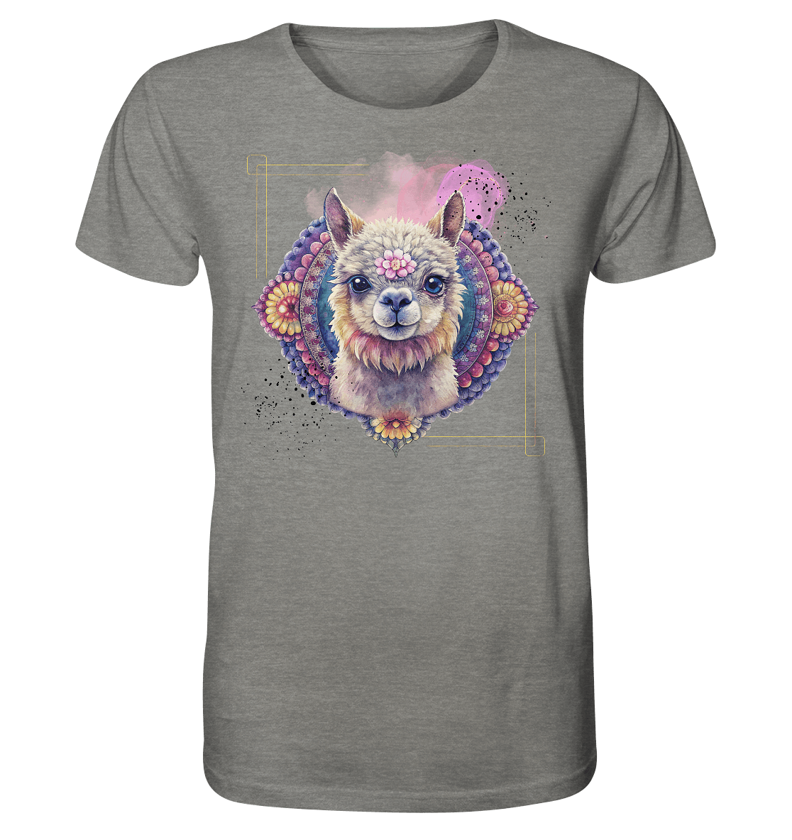 Pink Alpaka Mandala - Organic Shirt - ArtfulShenwyn