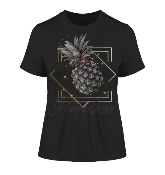 Platin Ananas - Fitted Ladies Organic Shirt - ArtfulShenwyn