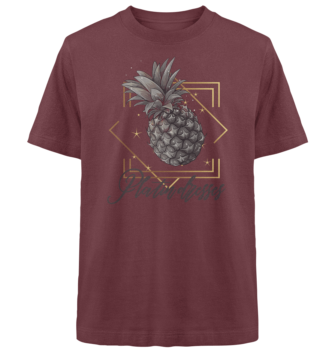 Platin Ananas - Heavy Oversized Organic Shirt - ArtfulShenwyn