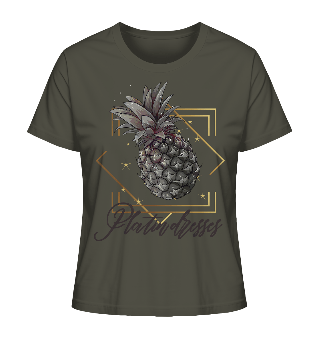 Platin Ananas - Ladies Organic Shirt - ArtfulShenwyn