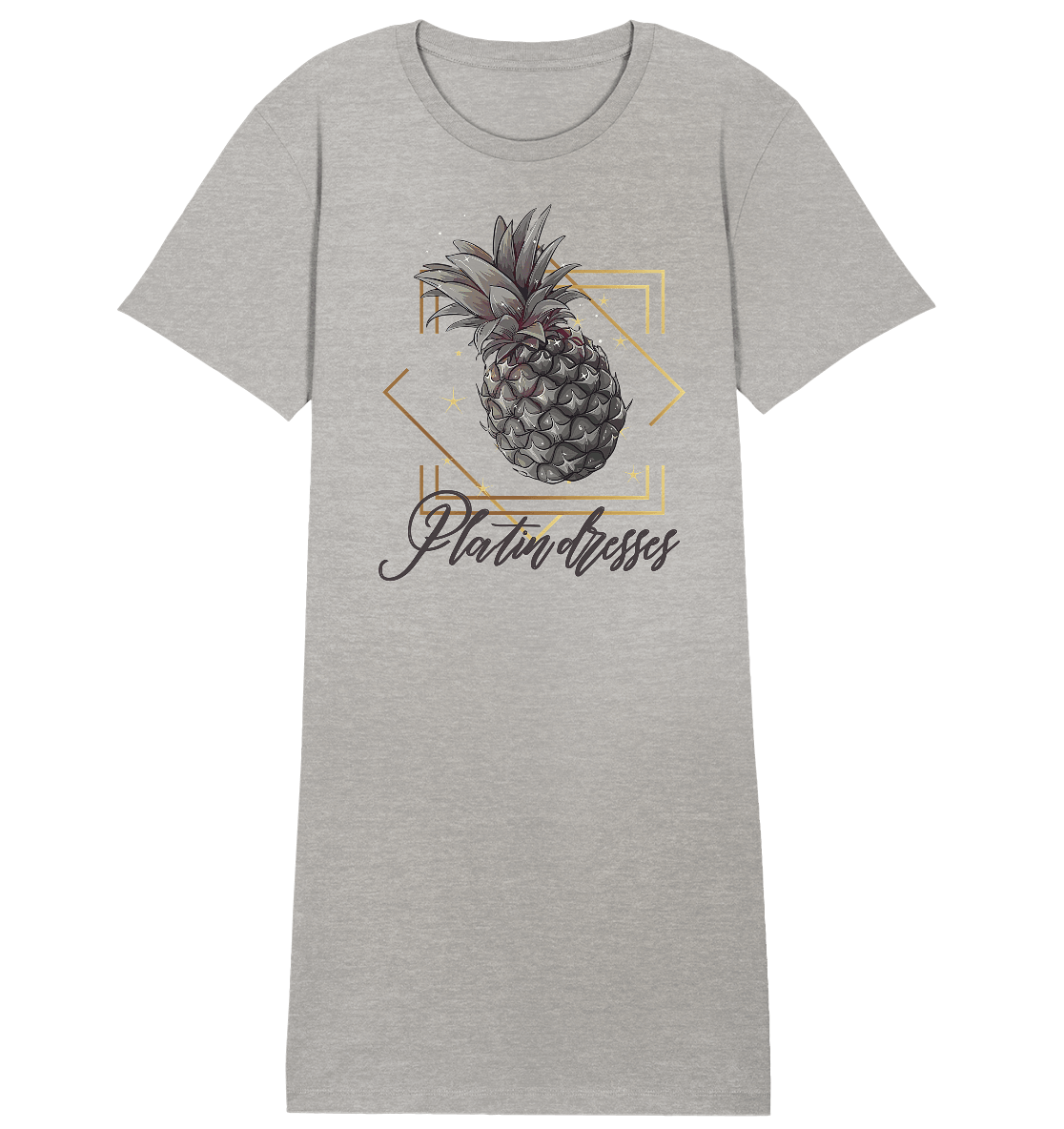 Platin Ananas - Ladies Organic Shirt Dress - ArtfulShenwyn