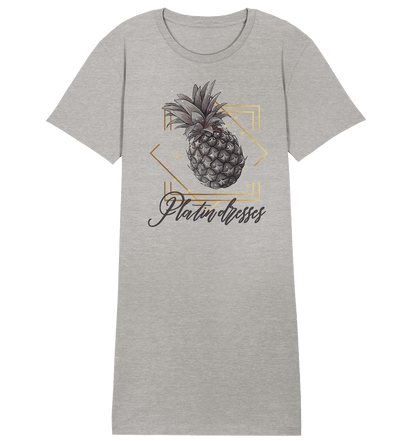 Platin Ananas - Ladies Organic Shirt Dress - ArtfulShenwyn