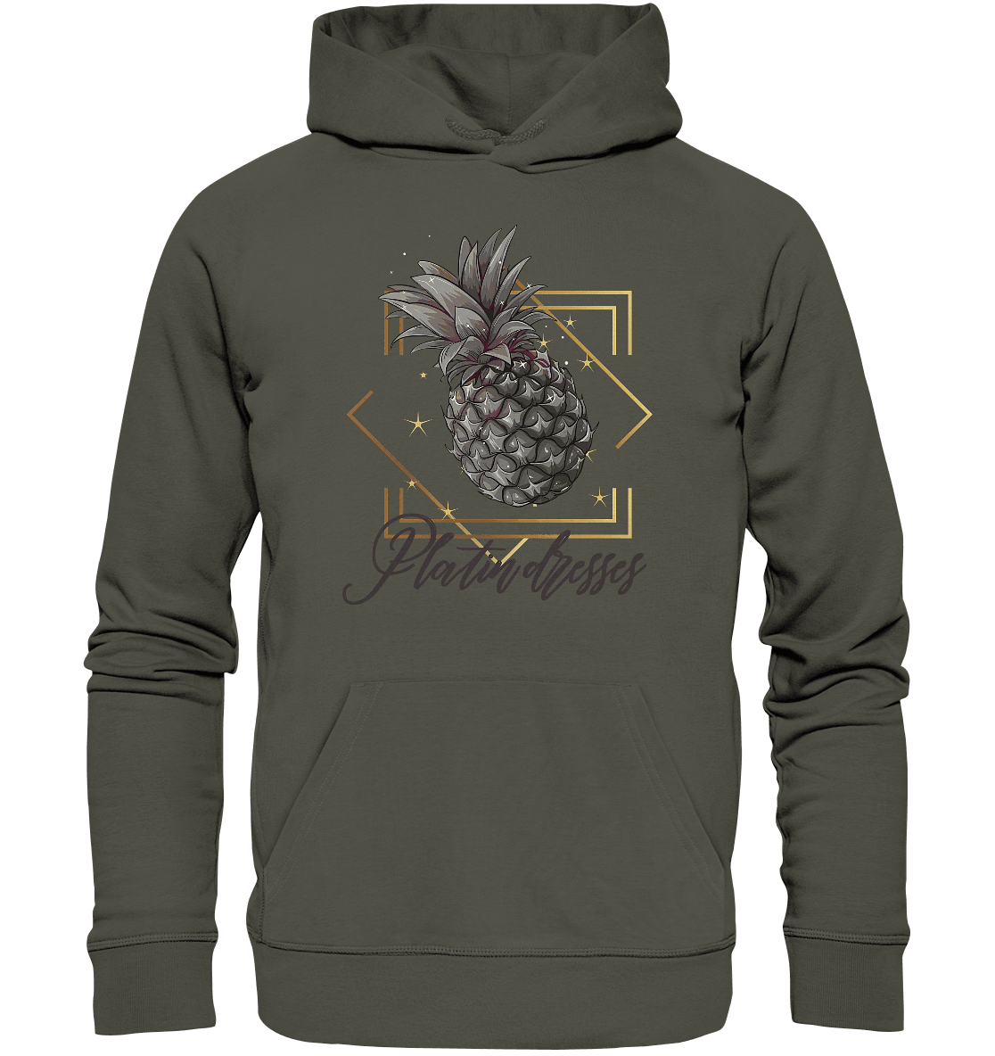 Platin Ananas - Organic Basic Hoodie - ArtfulShenwyn