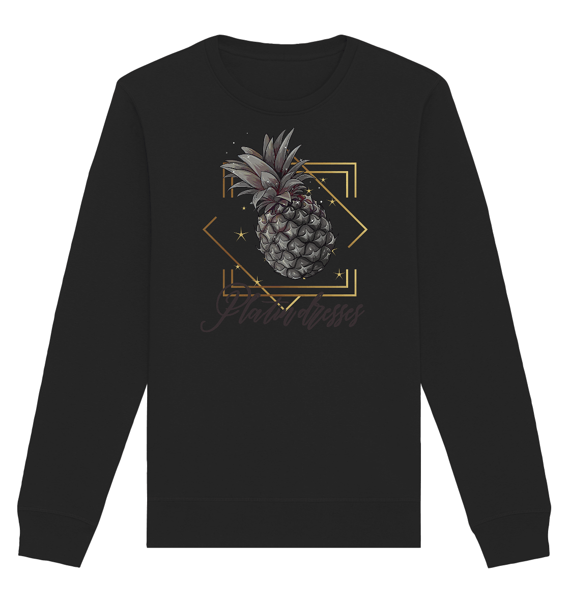 Platin Ananas - Organic Basic Unisex Sweatshirt - ArtfulShenwyn