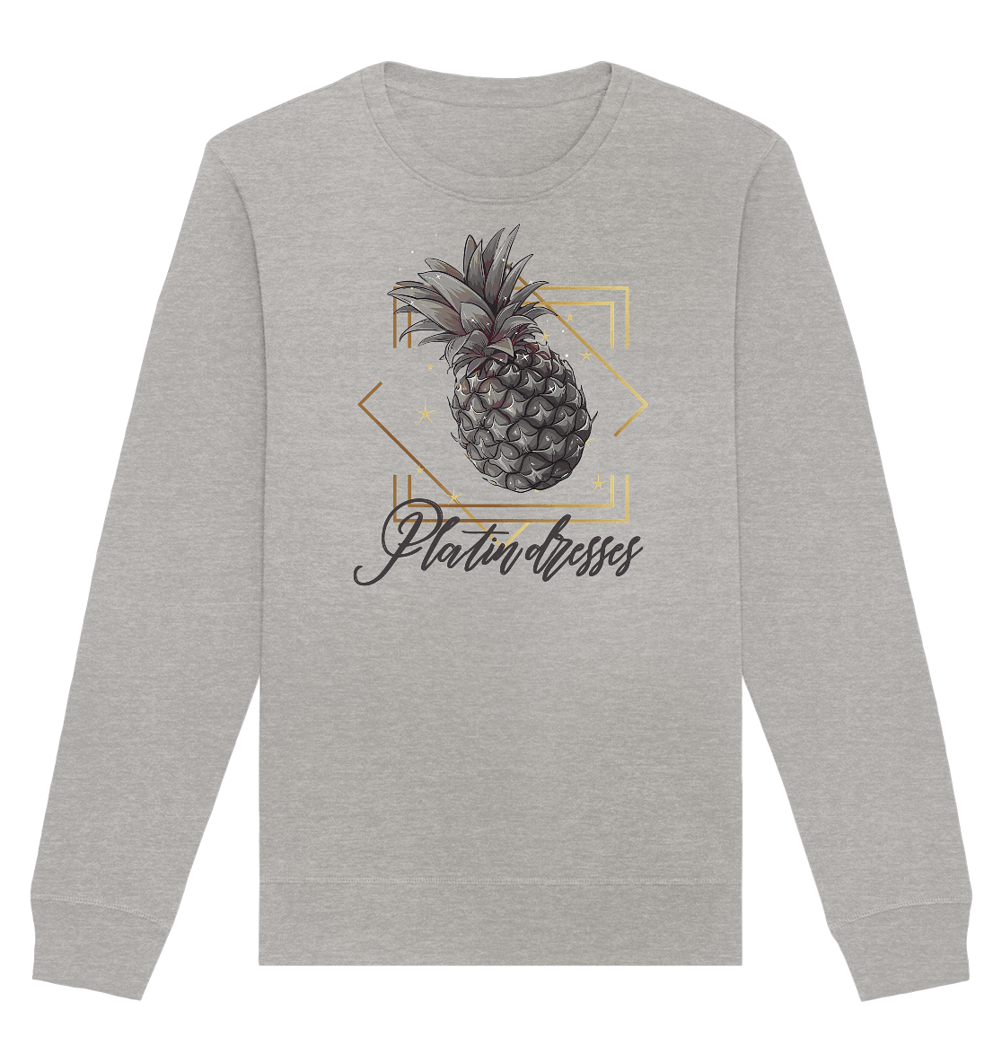 Platin Ananas - Organic Basic Unisex Sweatshirt - ArtfulShenwyn