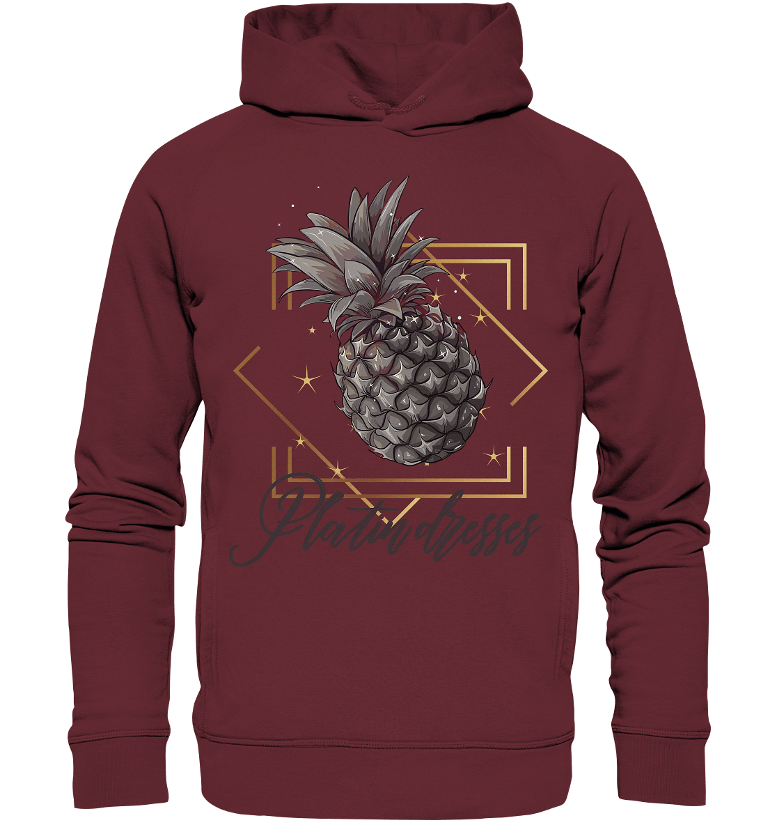 Platin Ananas - Organic Fashion Hoodie - ArtfulShenwyn