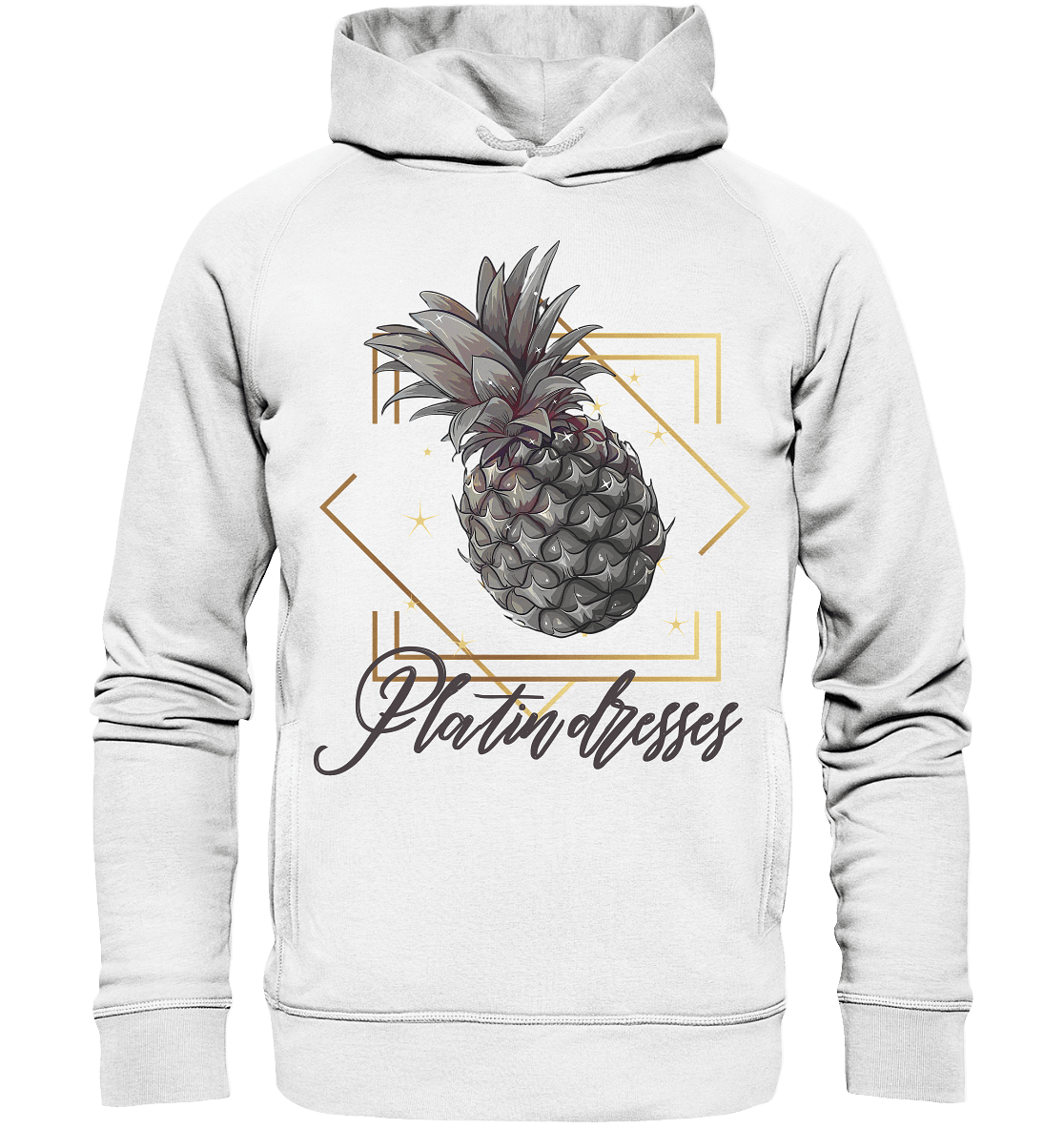 Platin Ananas - Organic Fashion Hoodie - ArtfulShenwyn