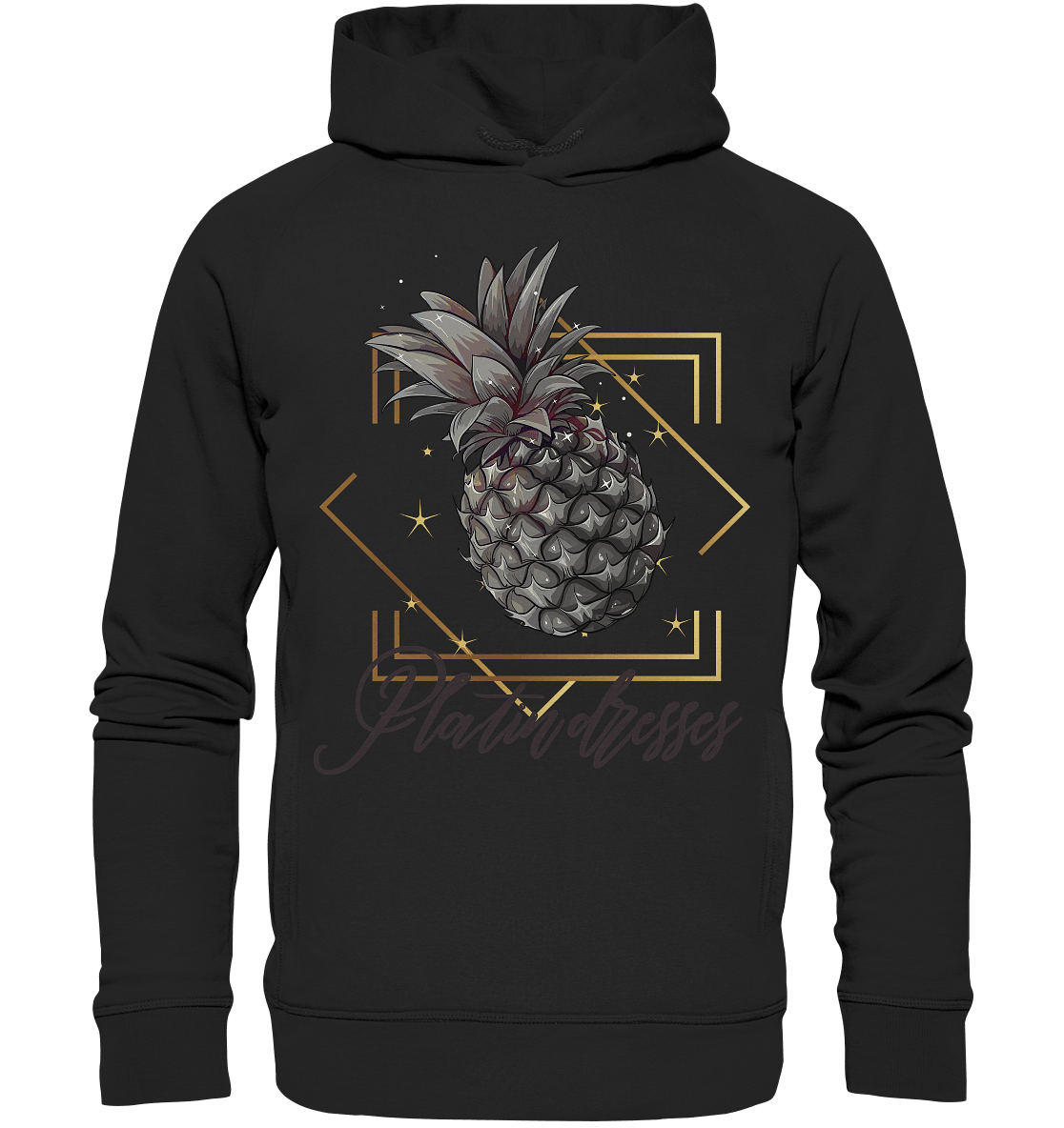 Platin Ananas - Organic Fashion Hoodie - ArtfulShenwyn