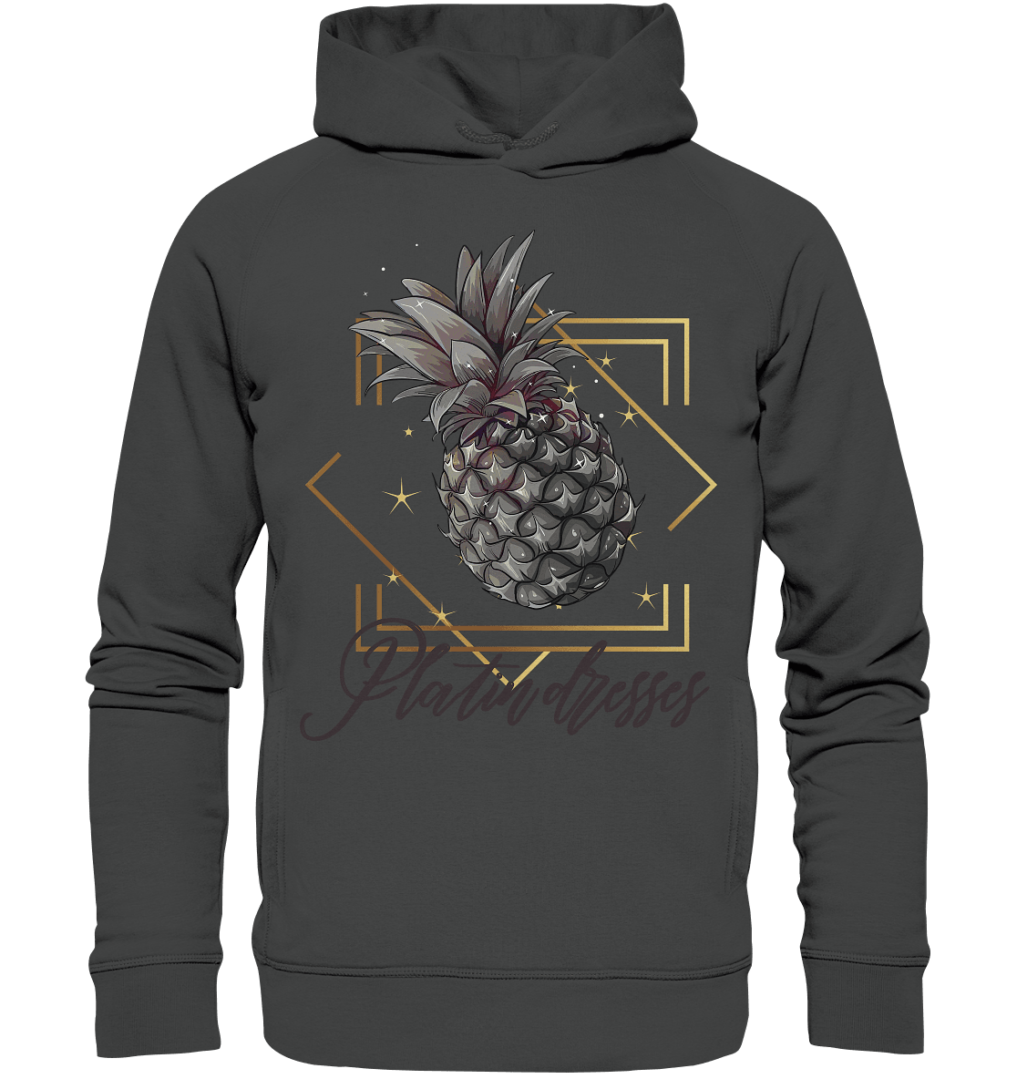 Platin Ananas - Organic Fashion Hoodie - ArtfulShenwyn