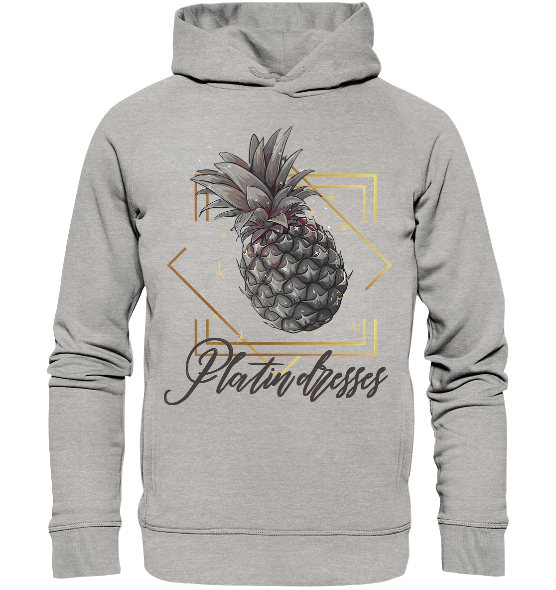 Platin Ananas - Organic Fashion Hoodie - ArtfulShenwyn