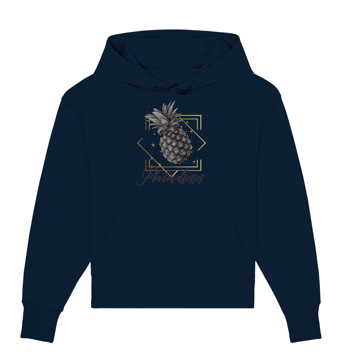 Platin Ananas - Organic Oversize Hoodie - ArtfulShenwyn