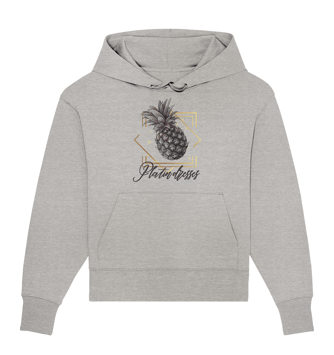 Platin Ananas - Organic Oversize Hoodie - ArtfulShenwyn