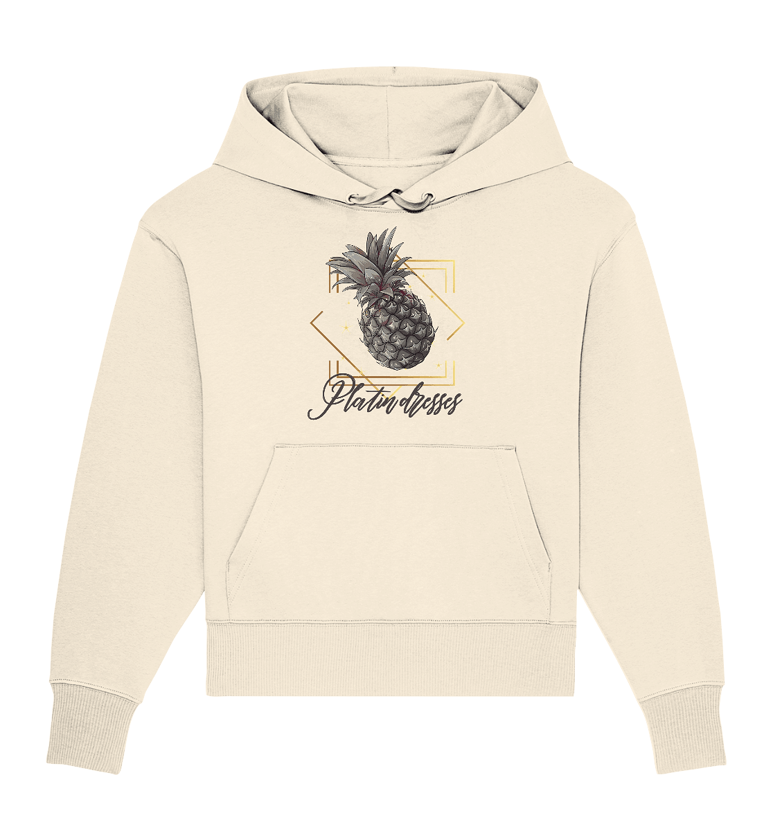 Platin Ananas - Organic Oversize Hoodie - ArtfulShenwyn