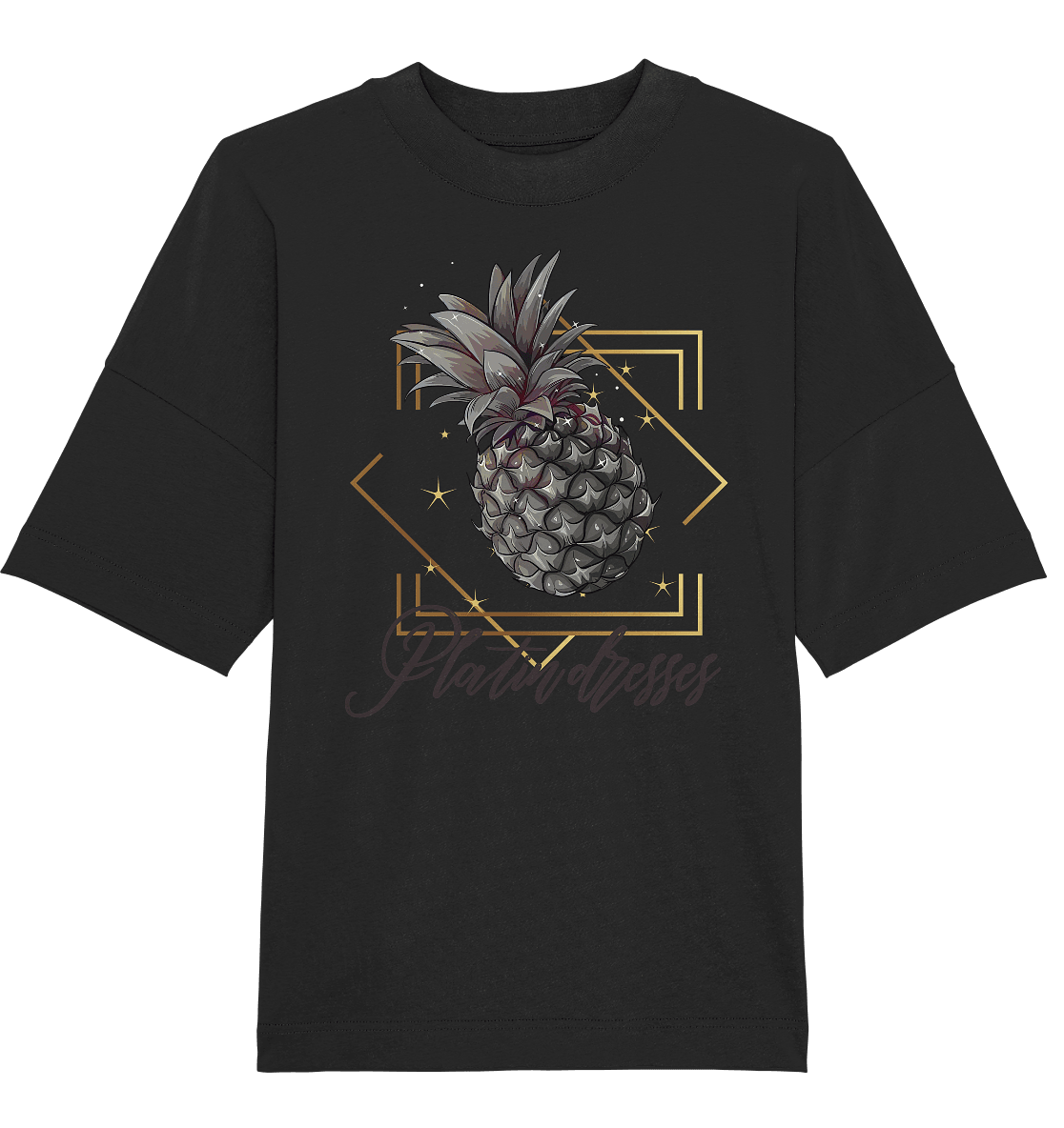 Platin Ananas - Organic Oversize Shirt - ArtfulShenwyn