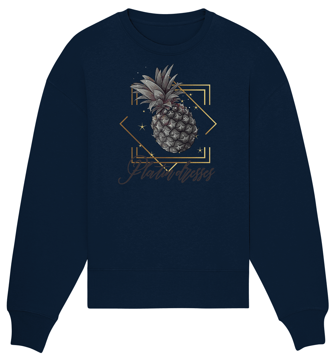 Platin Ananas - Organic Oversize Sweatshirt - ArtfulShenwyn