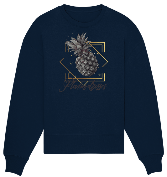 Platin Ananas - Organic Oversize Sweatshirt - ArtfulShenwyn