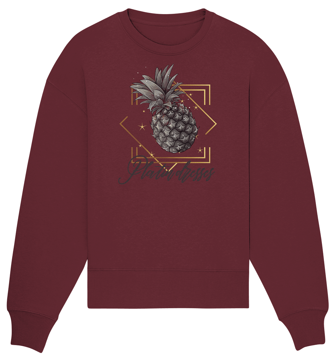 Platin Ananas - Organic Oversize Sweatshirt - ArtfulShenwyn