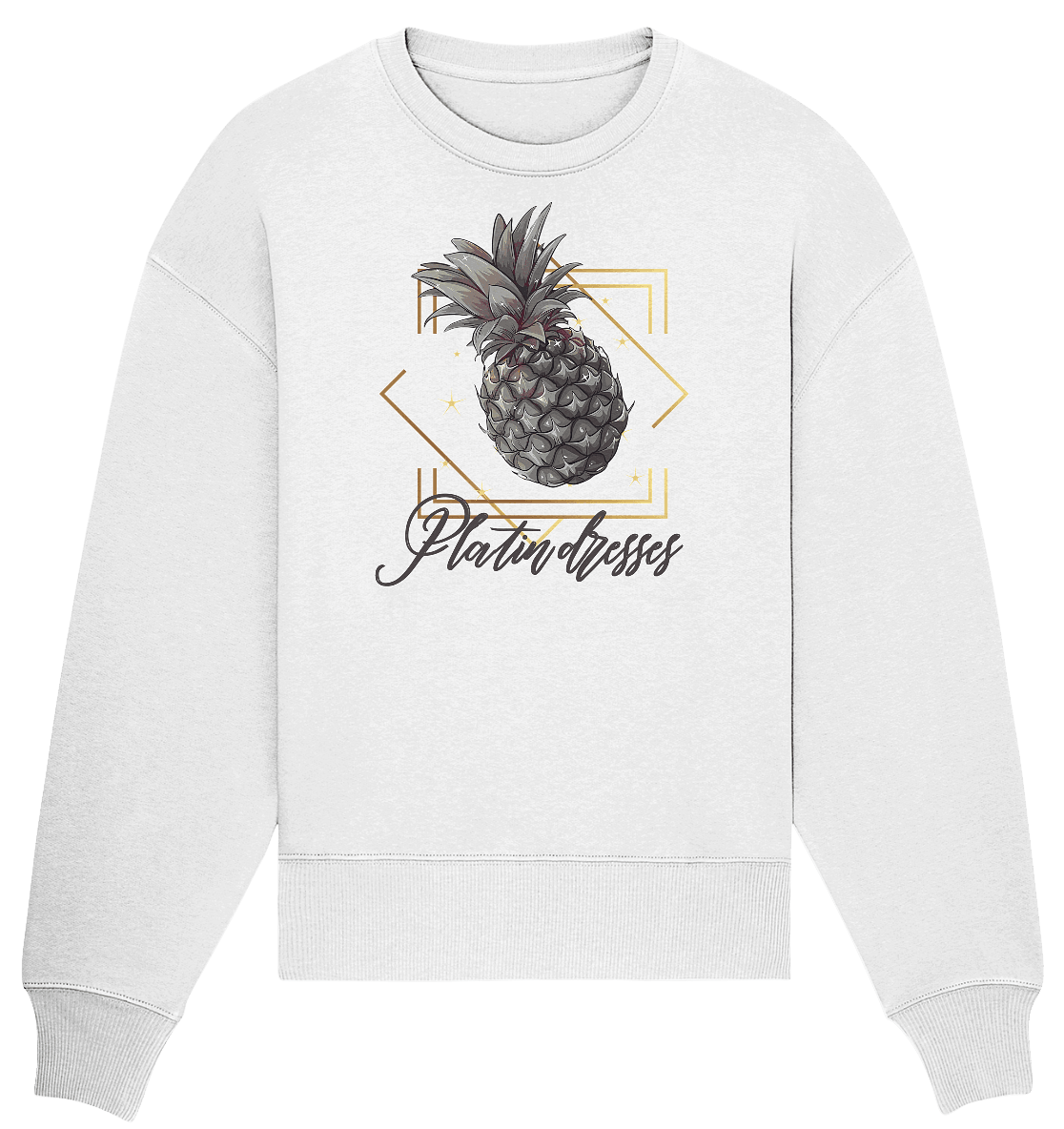 Platin Ananas - Organic Oversize Sweatshirt - ArtfulShenwyn