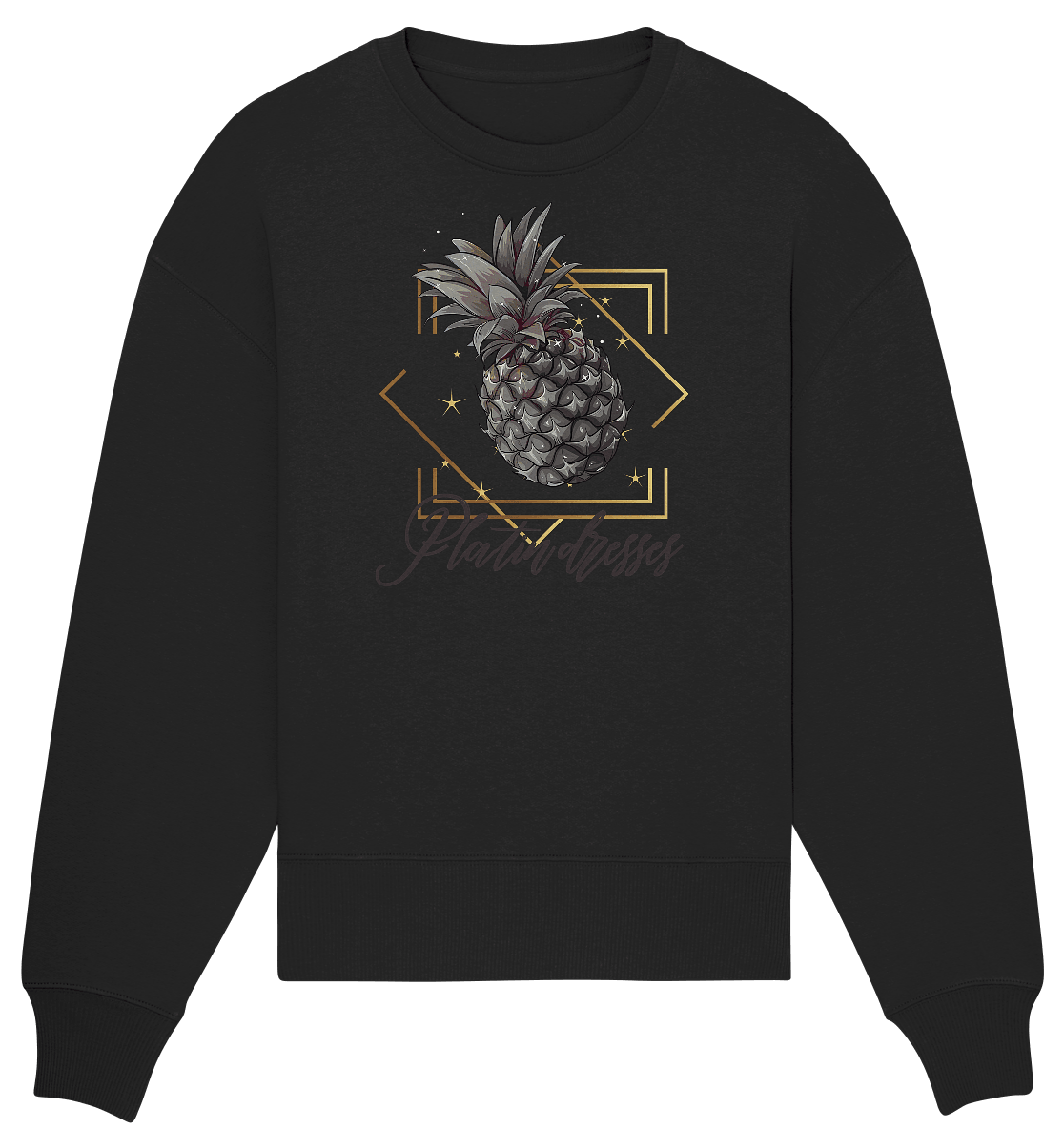 Platin Ananas - Organic Oversize Sweatshirt - ArtfulShenwyn