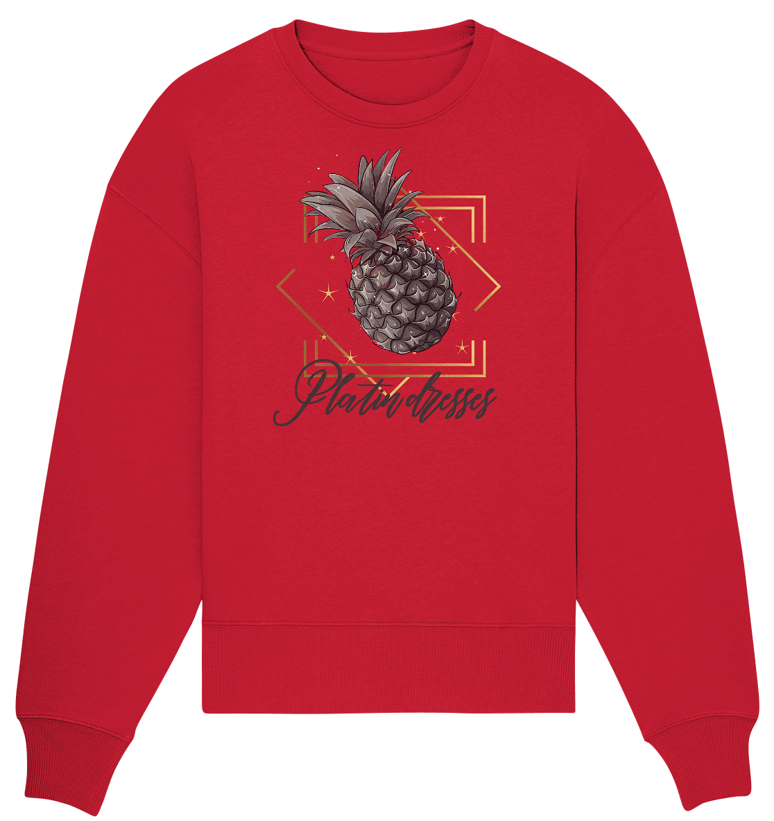 Platin Ananas - Organic Oversize Sweatshirt - ArtfulShenwyn