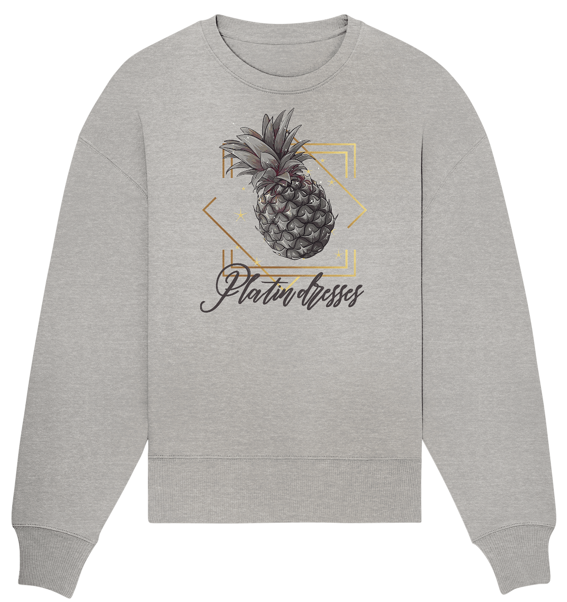 Platin Ananas - Organic Oversize Sweatshirt - ArtfulShenwyn