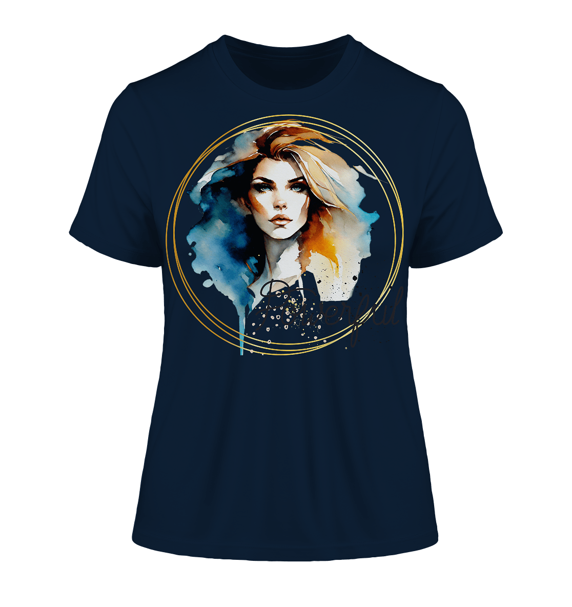 Powerful Queen - Fitted Ladies Organic Shirt - ArtfulShenwyn