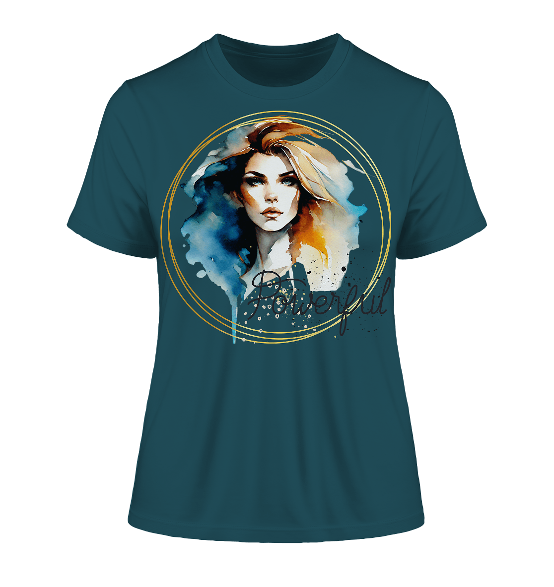 Powerful Queen - Fitted Ladies Organic Shirt - ArtfulShenwyn