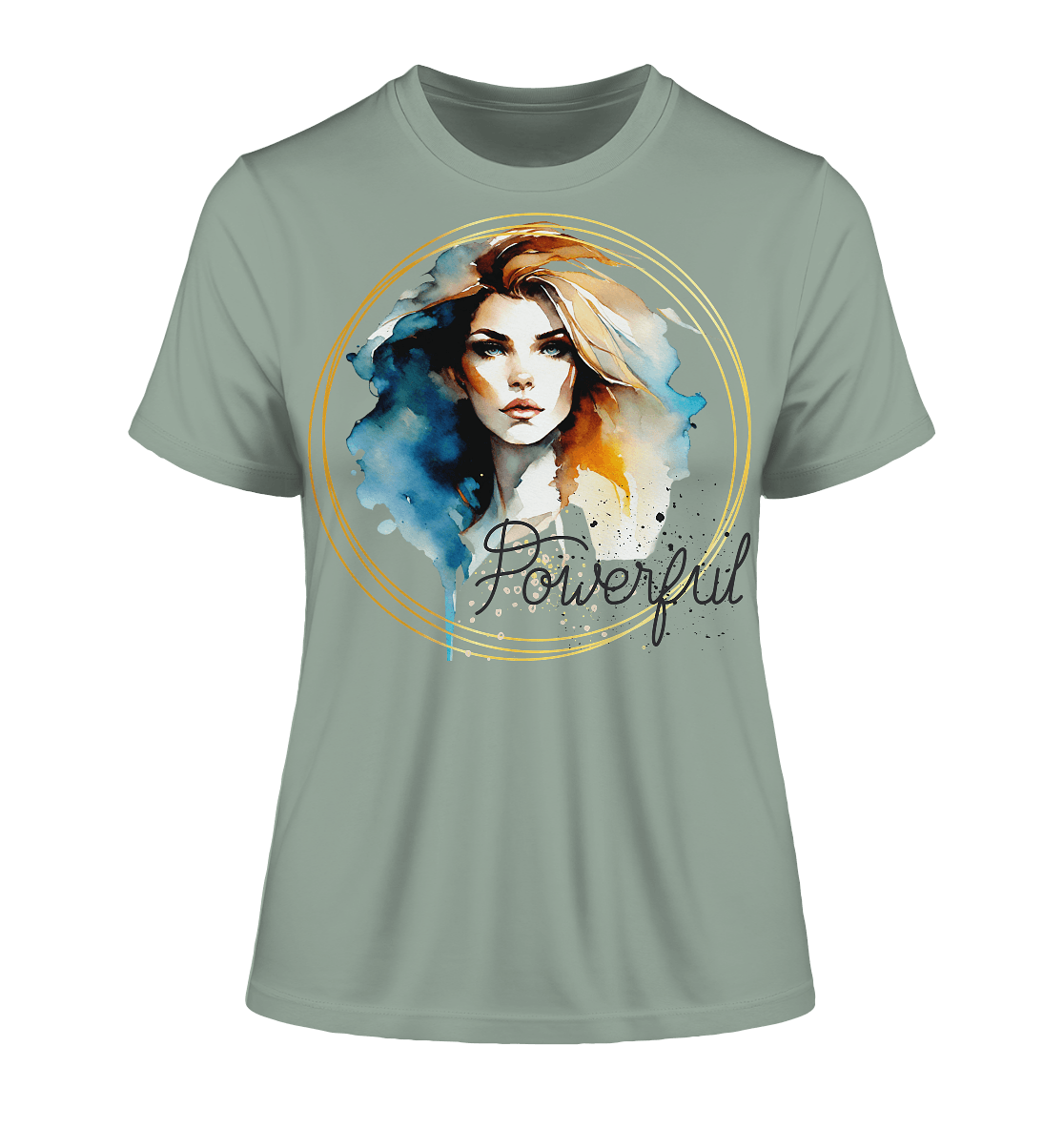 Powerful Queen - Fitted Ladies Organic Shirt - ArtfulShenwyn