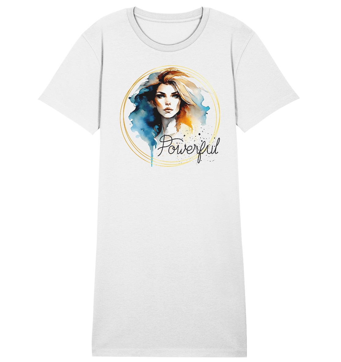 Powerful Queen - Ladies Organic Shirt Dress - ArtfulShenwyn