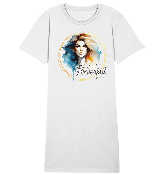 Powerful Queen - Ladies Organic Shirt Dress - ArtfulShenwyn