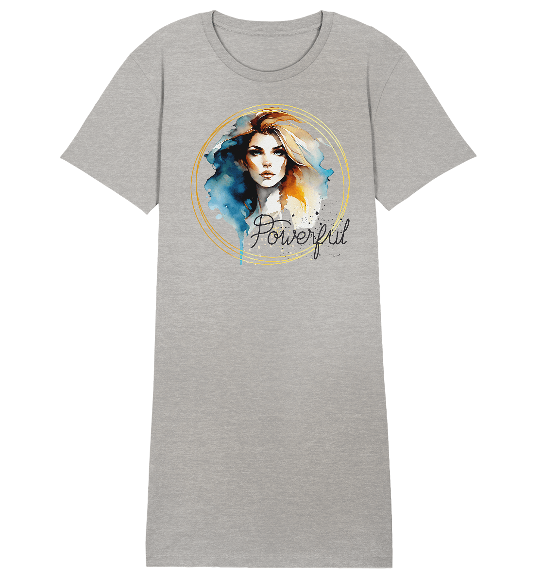 Powerful Queen - Ladies Organic Shirt Dress - ArtfulShenwyn