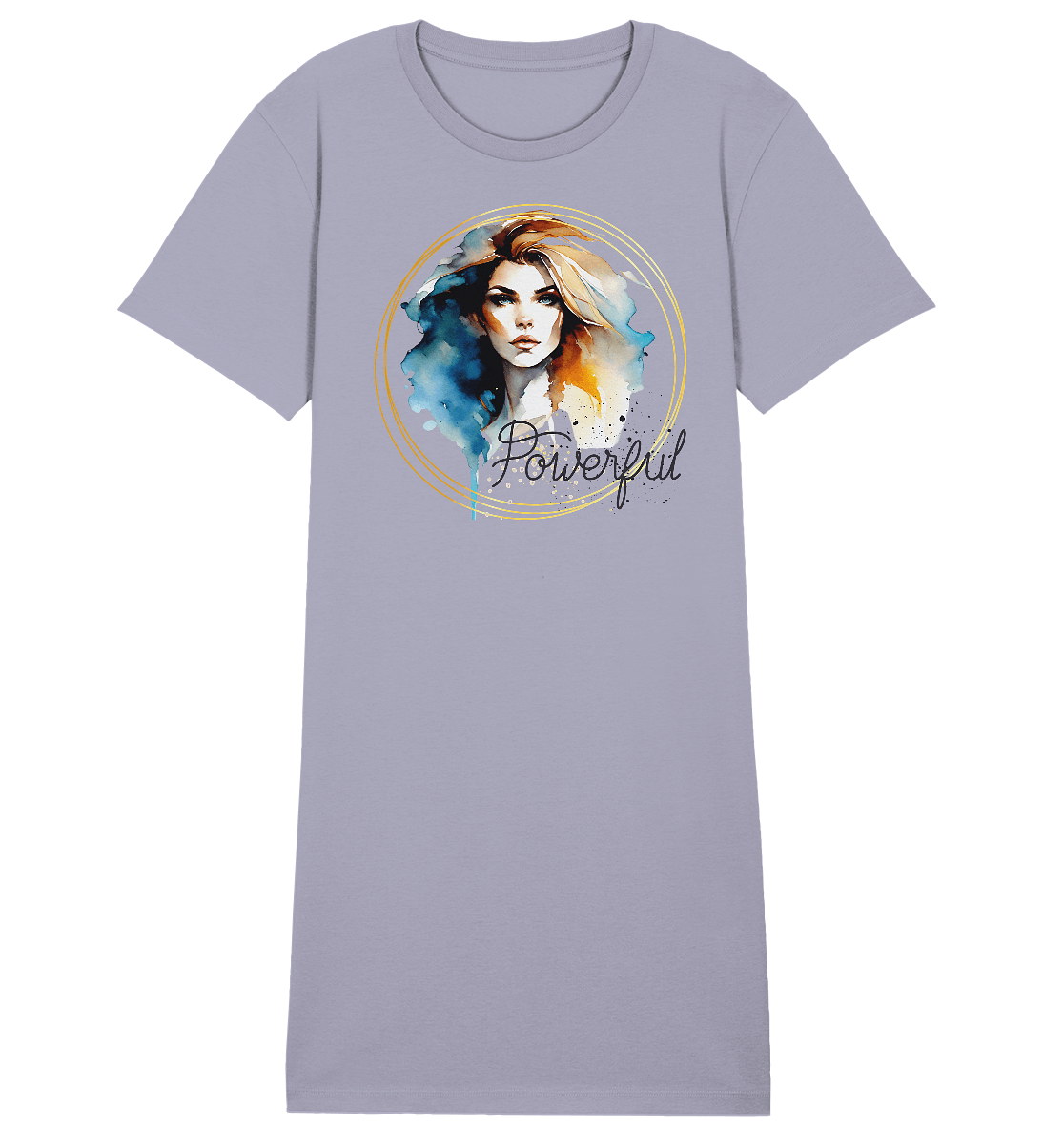 Powerful Queen - Ladies Organic Shirt Dress - ArtfulShenwyn