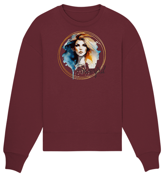 Powerful Queen - Organic Oversize Sweatshirt - ArtfulShenwyn