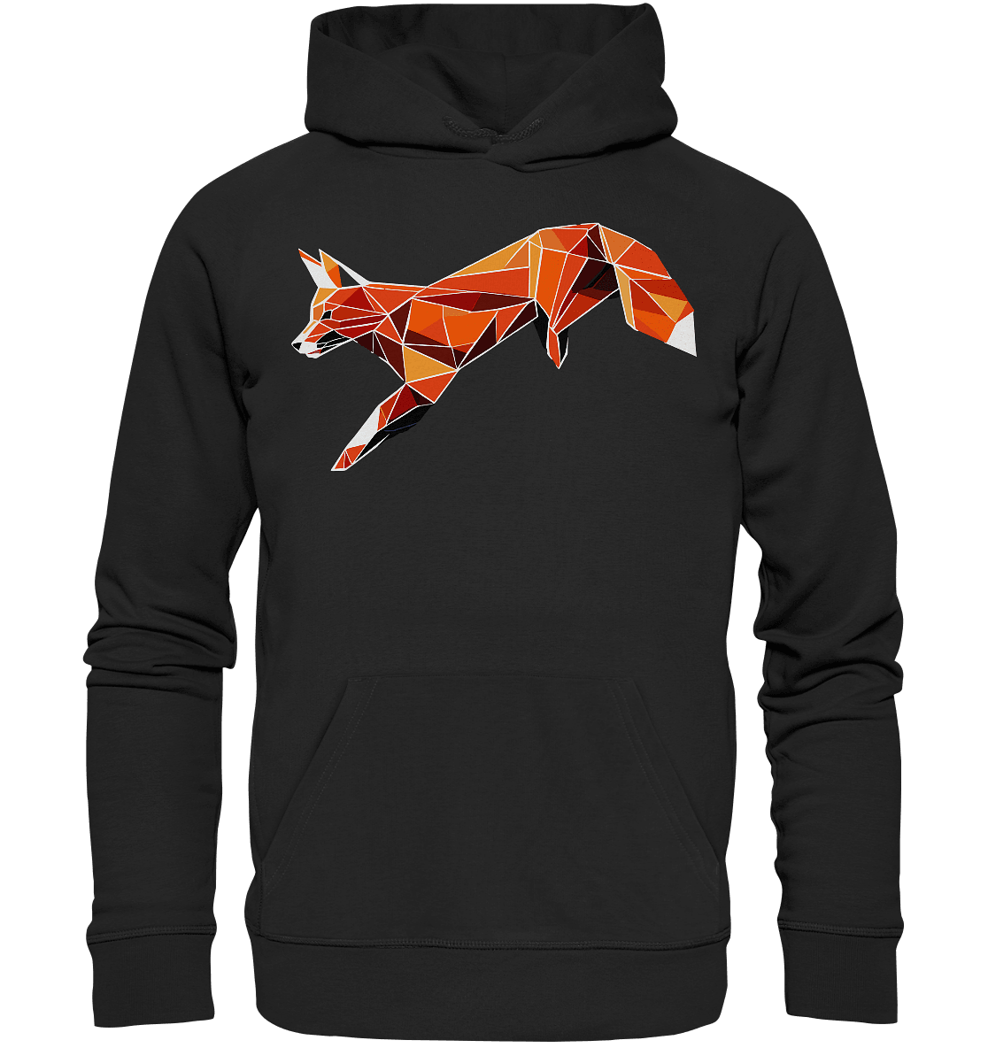 springender Fuchs - Organic Basic Hoodie - ArtfulShenwyn