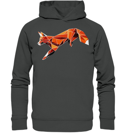 springender Fuchs - Organic Fashion Hoodie - ArtfulShenwyn