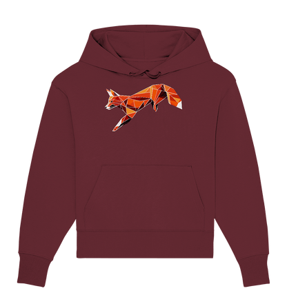 springender Fuchs - Organic Oversize Hoodie - ArtfulShenwyn