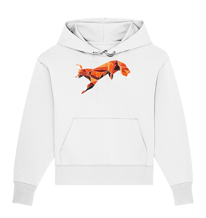 springender Fuchs - Organic Oversize Hoodie - ArtfulShenwyn