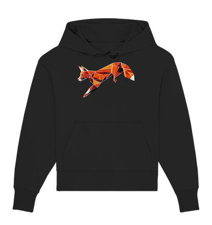 springender Fuchs - Organic Oversize Hoodie - ArtfulShenwyn