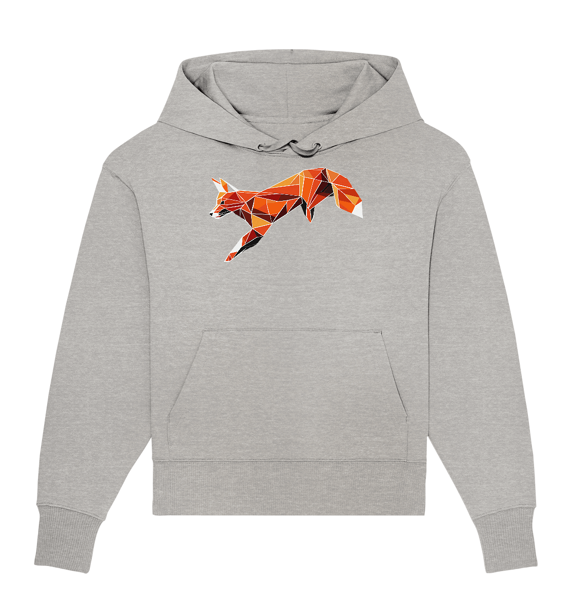 springender Fuchs - Organic Oversize Hoodie - ArtfulShenwyn