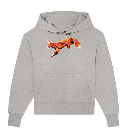 springender Fuchs - Organic Oversize Hoodie - ArtfulShenwyn